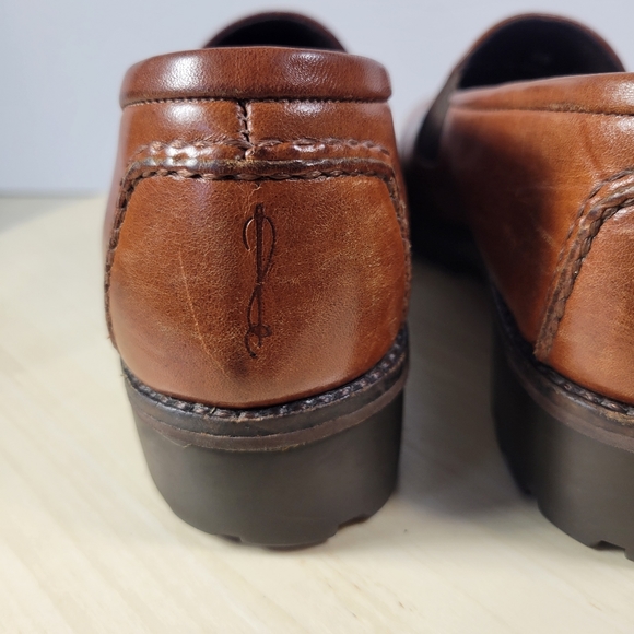 Vintage Cole Haan Country Brown Leather Lug Heel Slip-on Loafer Shoe Size 8 B - Picture 11 of 14